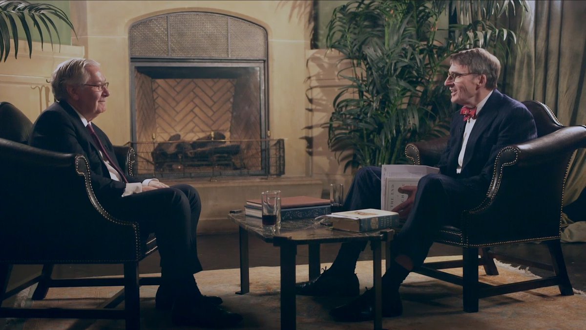 Former Bank of England Governor Mervyn King takes a seat with Jim Grant